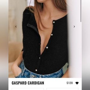Sezane Gaspard Cardigan in Black